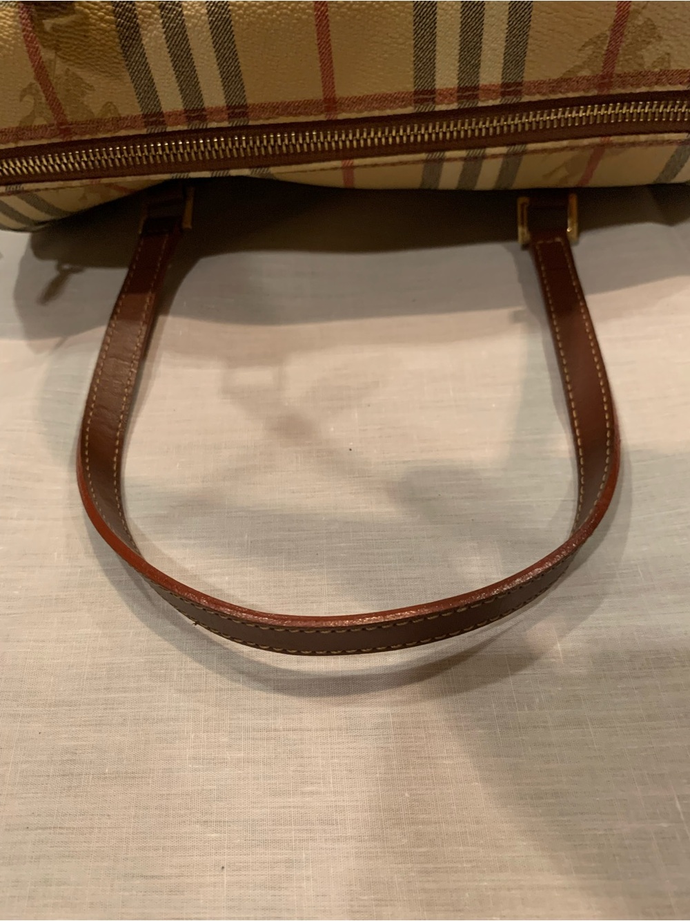 Burberry Haymarket Check Barrel Bag serial number S-04-1 - Picture 12 of 14